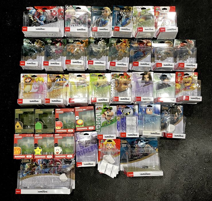 Caixas de amiibos+caixas lanternas Nintendo