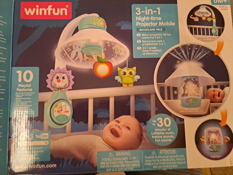 Karuzela, projektor, lampa 3w1 Winfun.