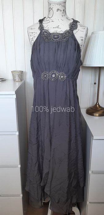 Jedwabna długa suknia moonson 40