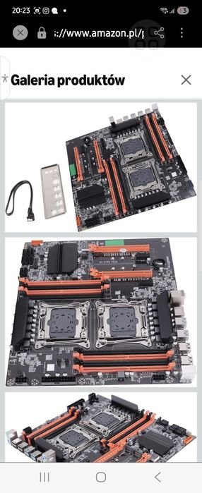 płyta główna z dwoma gniazdami procesora typu X99 Dual CPU