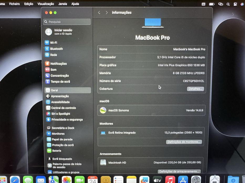 MacBook Pro 13 " Touchbar  - i5 | 8GB RAM 250GB SSD
