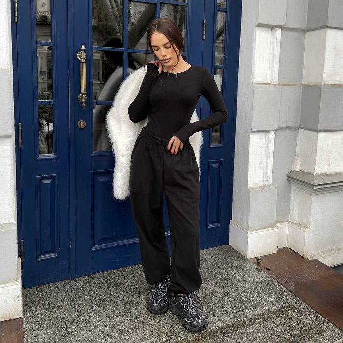 Теплий термо костюм (боді + джогери) з ефектом кашеміру