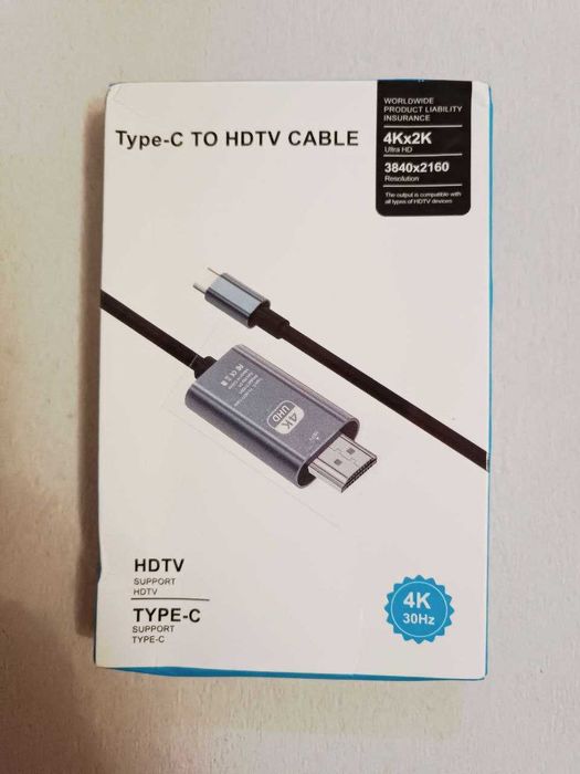 Конвертер адаптер USB typeC to HDMI   4k x 30 Hz довжина 2м