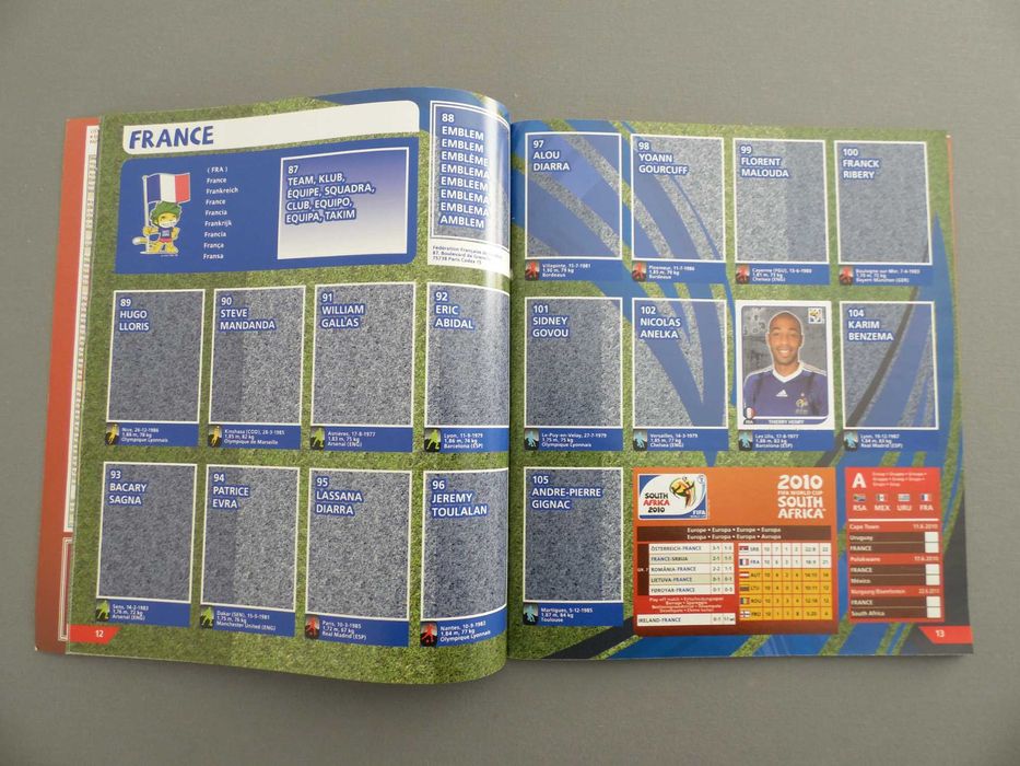 Caderneta Panini Mundial África do Sul 2010