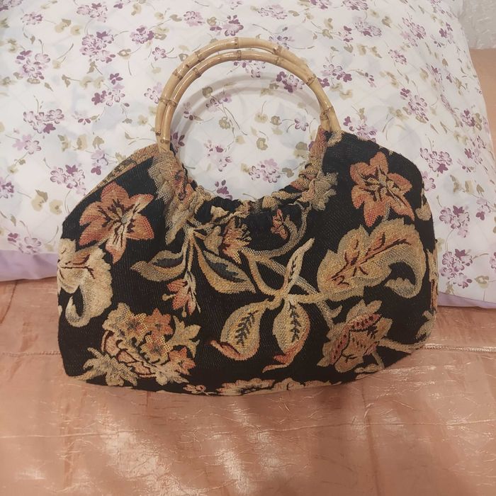 Torba materiałowa z bambusowymi rączkami