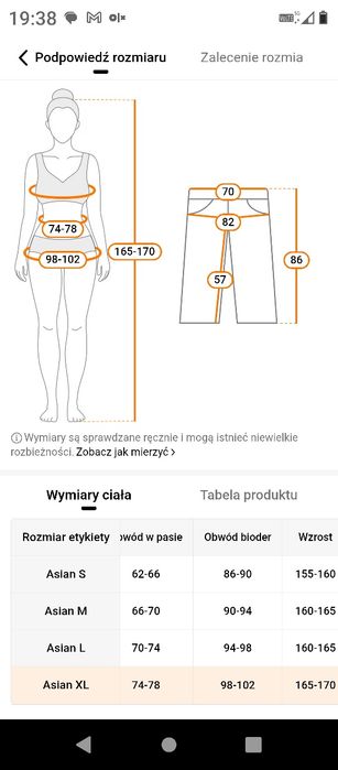 Legginsy damskie XL
