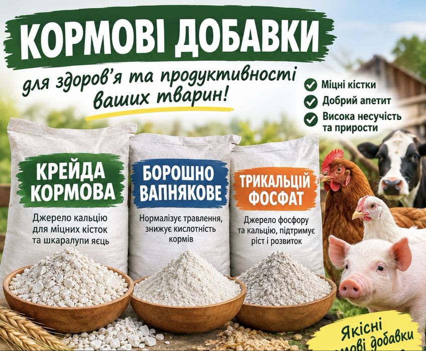 Креда, триуальцій, ваанякове борошно