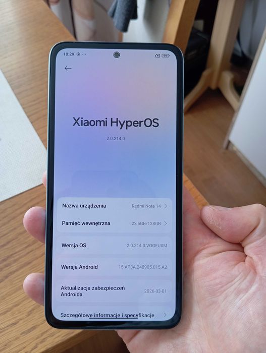 Xiaomi Redmi Note 14 super stan odbiór osobisty kondycja baterii 100%