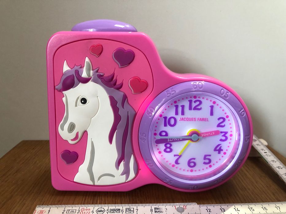 JACQUES FAREL дитячий будильник ACB 717HS, дівчата, рожевий/ конячка