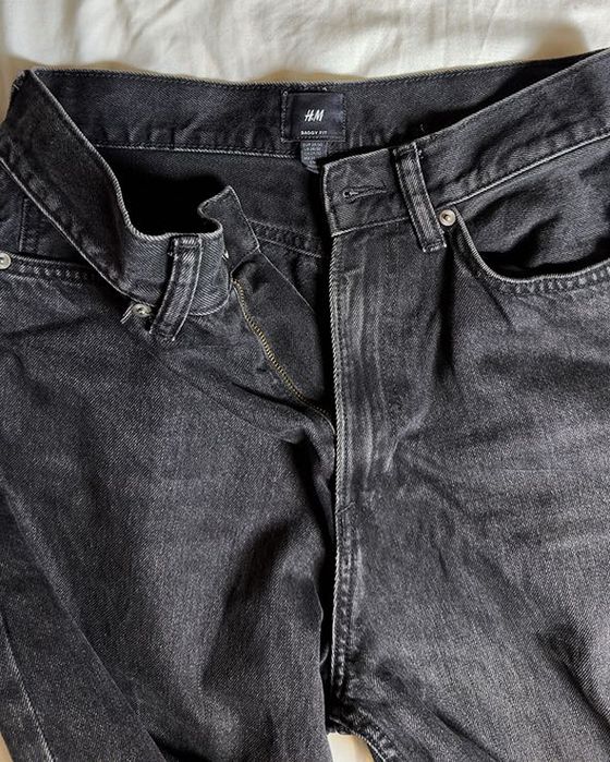 Calças de ganga H&M Baggy Fit Pretos – Corte Largo