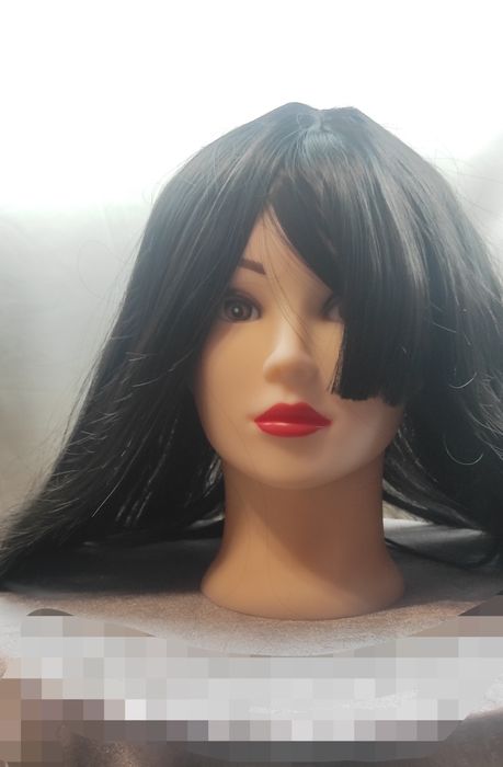 Peruka czarna długie proste gęste włosy