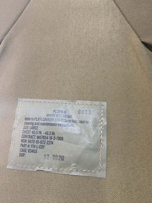 плитоноска USMC Plate Carrier Gen III | Coyote Brown Оригінал США