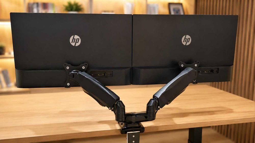 Setup com 2 Monitores HP M27fe de 27” Full HD
