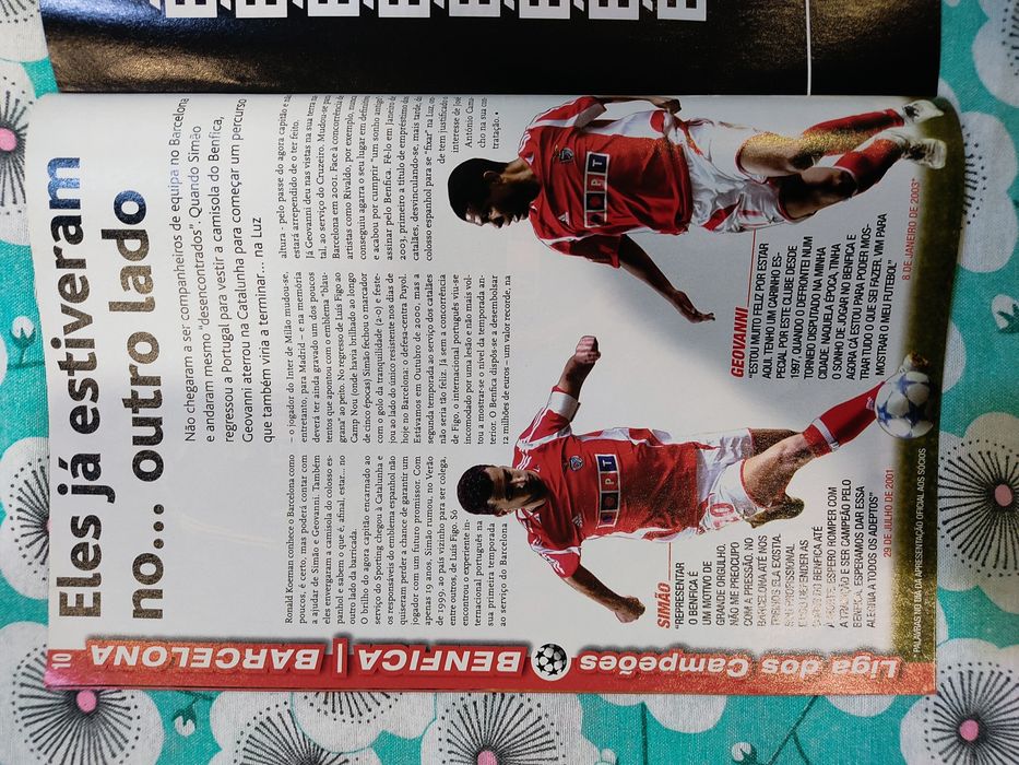 Programa do Benfica Barcelona 2005 /2006 liga dos campeões