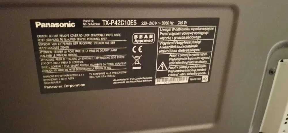 telewizor Panasonic TX-P42C10ES o przekątnej 42 cale