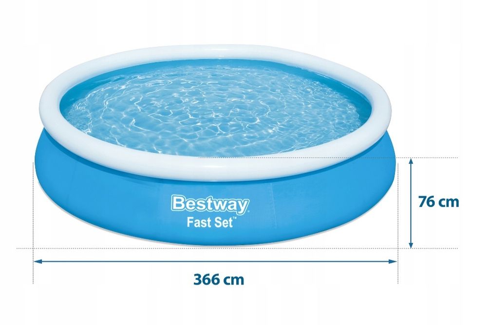 Basen ogrodowy rozporowy Bestway 366x76cm + pompa
