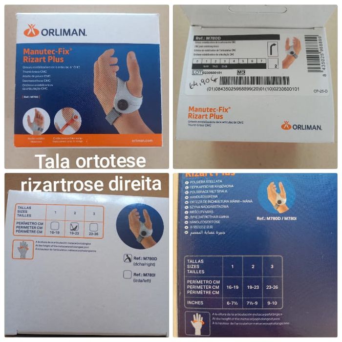 Tala ortotese com cx.