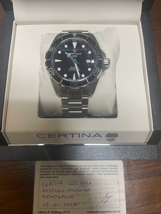Certina ds Action automatic nowy gwarancja