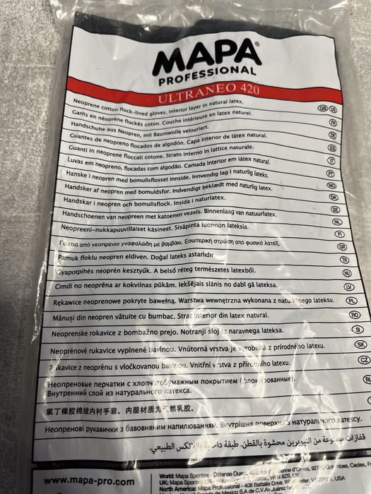 Rękawice neopropenowe chemiczne r.10