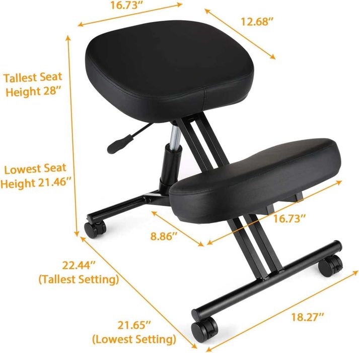 Cadeira ergonómica de joelhos para saúde da coluna