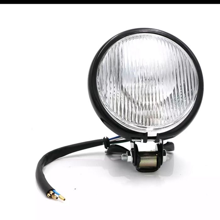 Farol frontal amarelo ou transparente moto cafe racer