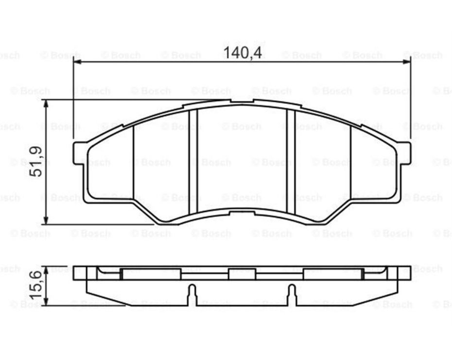 Calços travão Bosch Toyota Hilux