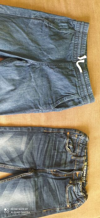 Dwie pary spodni chłopięcych 134 Cubus i H&M