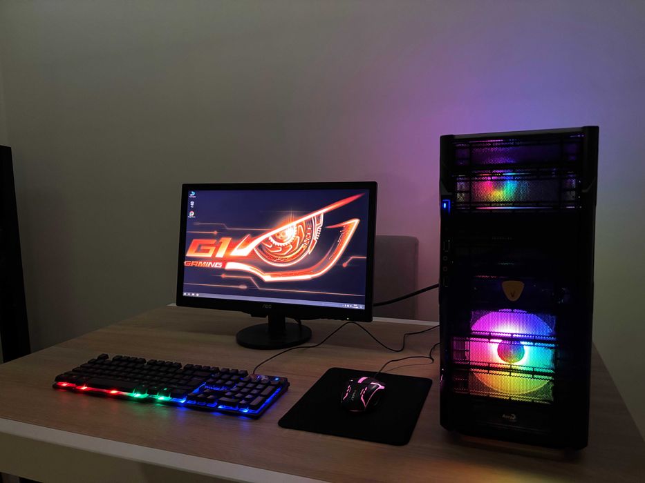 Zestaw Do Gier i5 4x3.8ghz/GTX-4GB!/Ram-16GB/SSD+1TB/Monitor 22'