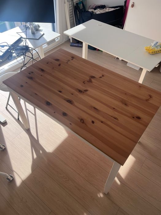 Mesa IKEA branca/Pinho - 50€