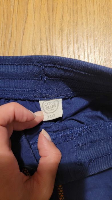 Spodnie chłopięce 110 bojówki granatowe cienkie