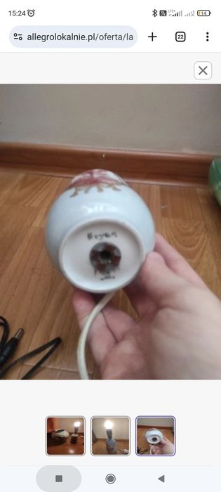 Lampka i wazon niemiecki