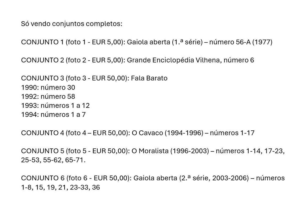 Revistas de José Vilhena