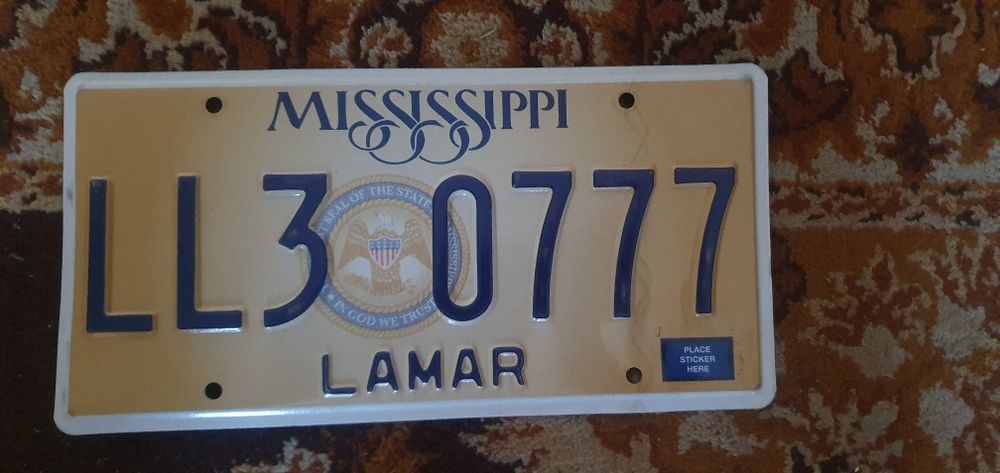 Mississippi tablica rejestracyjna usa oryginal