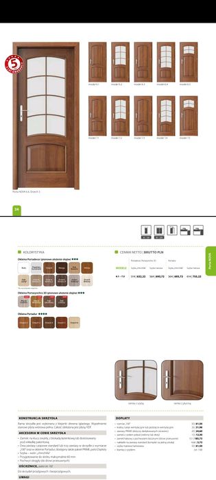 Drzwi Wewnętrzne PORTA NOVA  - Model 6.3