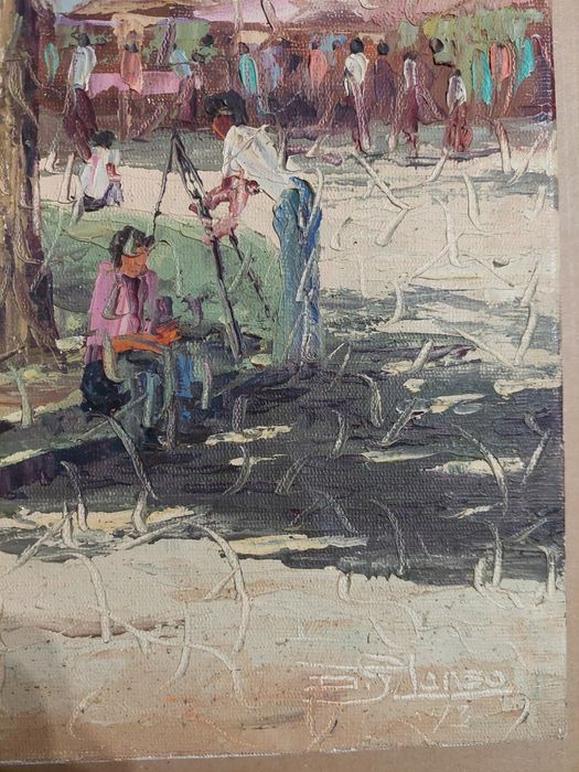 Alonso espectacular óleo sobre tela