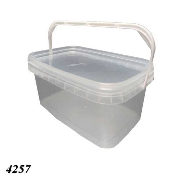 Контейнер відро пластикове харчове прозоре, біле. Пластиковое ведро