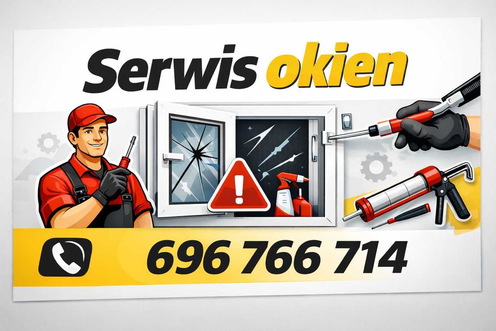 Serwis / Regulacja / Naprawa Okien /Uszczelnianie/Wymiana Szyb/Szklarz