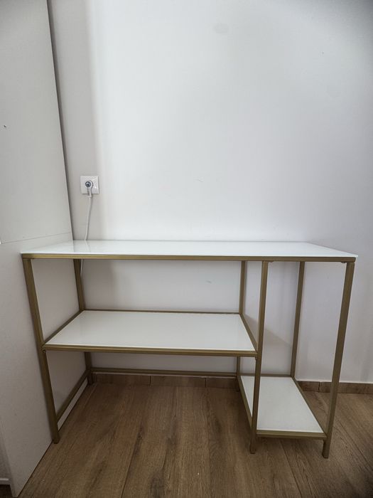 Konsola lawa zlota szklana