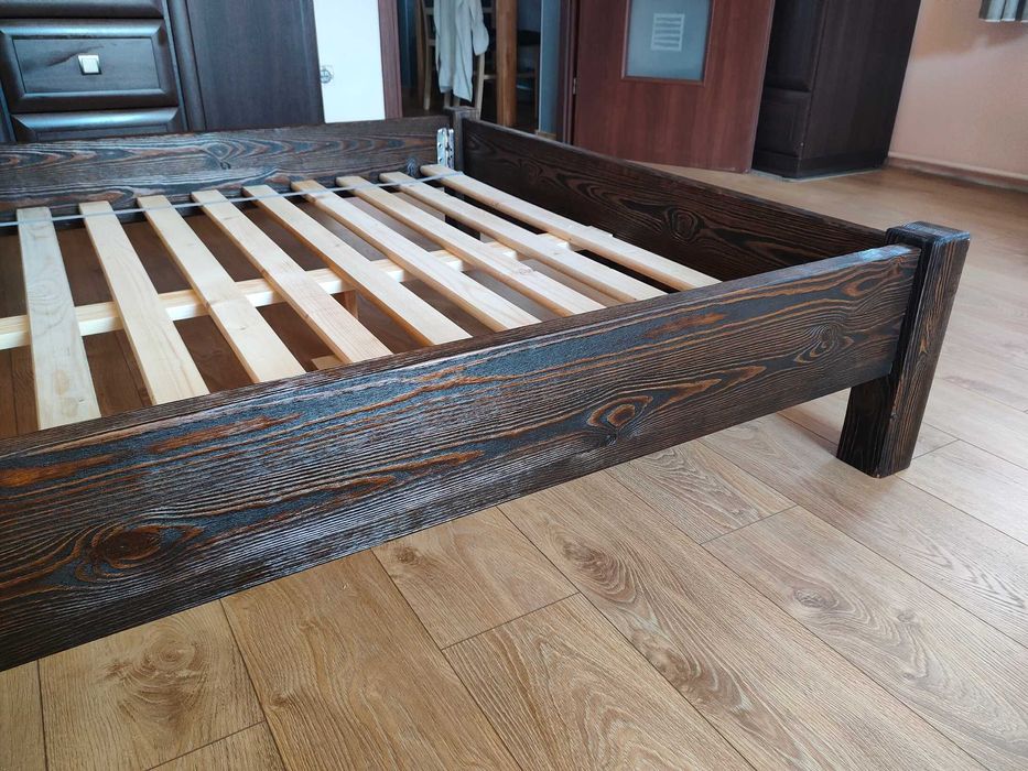 Nowe postarzane szczotkowane łóżko 140x200 na zamówienie