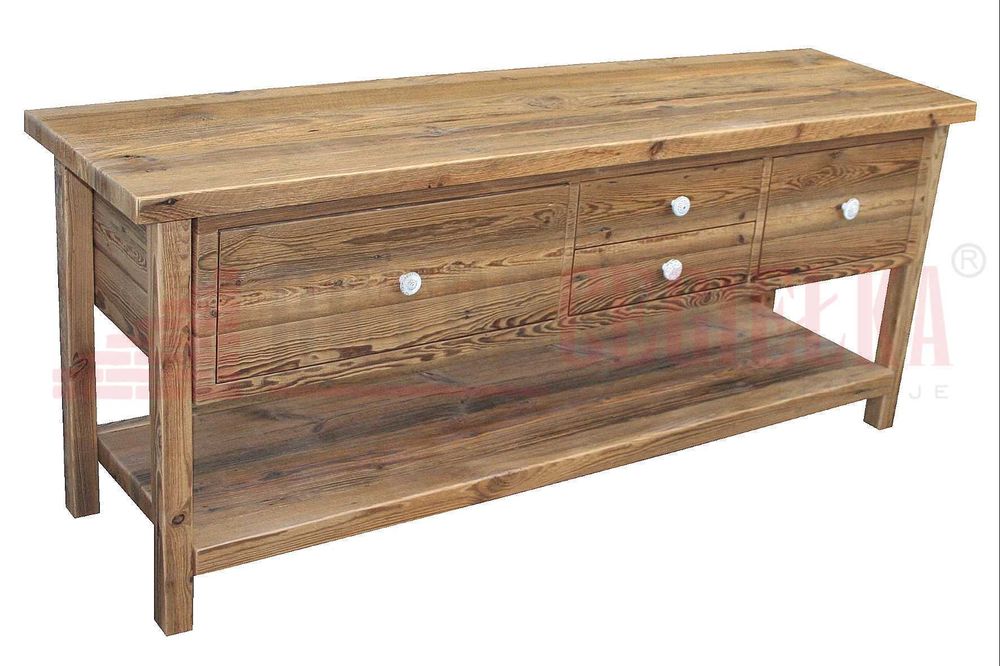 Duża szafka łazienkowa ze starego drewna, SZA_Ł/52