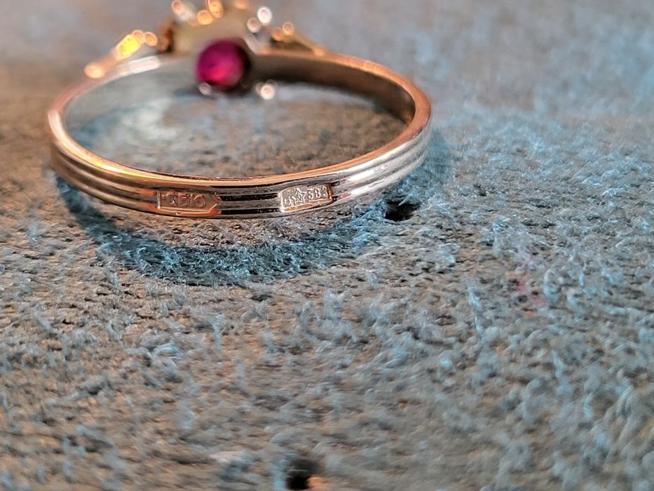 Pierscionek złoto próby 583 vintage retro