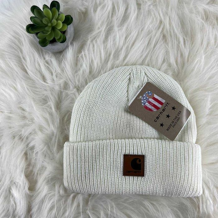 Нова шапка Carhartt вязана в рубчик кархарт шапка чоловіча унісекс
