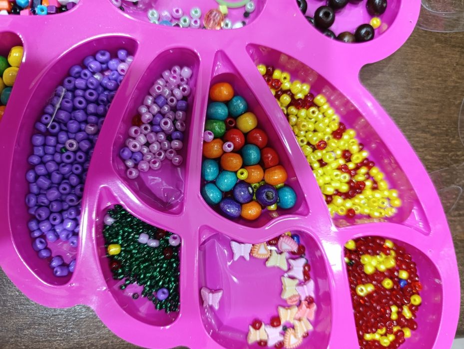 Бісер для дитячої творчості, набір з бісеру