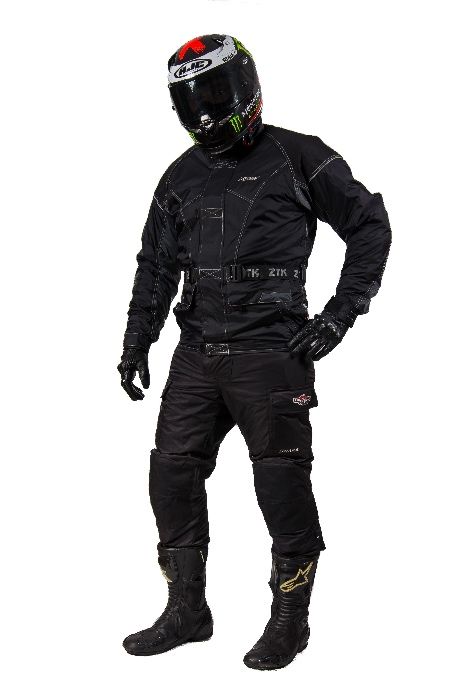 KURTKA MOTOCYKLOWA + Podpinka + Ochraniacze Made in Germany kask AGV