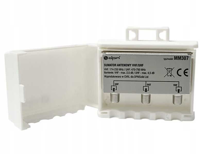 Zwrotnica sumator antenowy VHF (174-230 MHz) UHF (470-790 MHz) VHF UHF