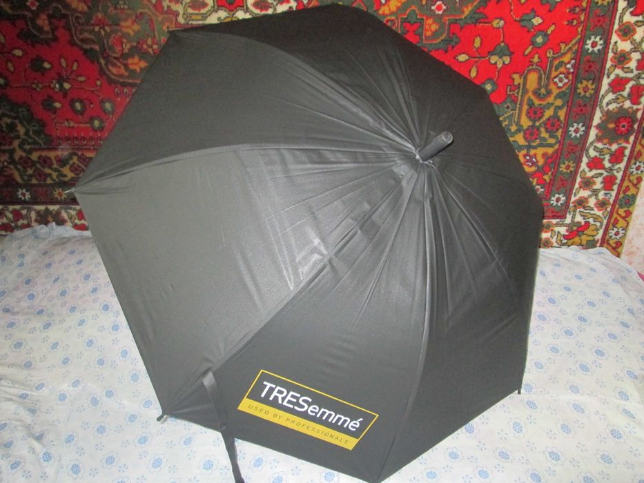 Новый черный зонт , 8спиц,  длина 72см