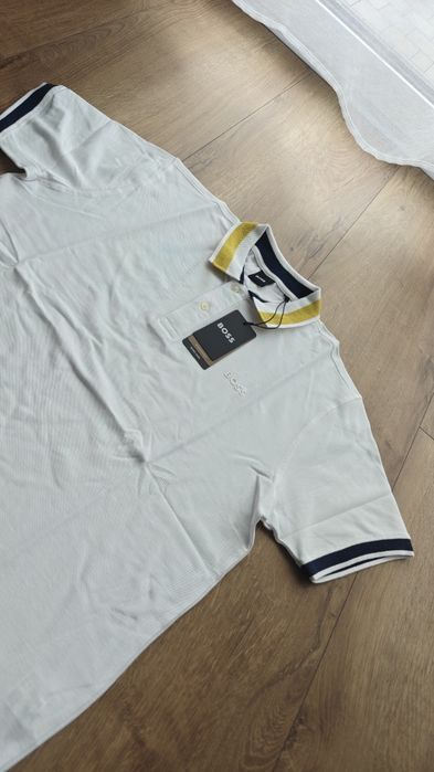 Koszulka polo polówka męska nowa biała Hugo Boss S M