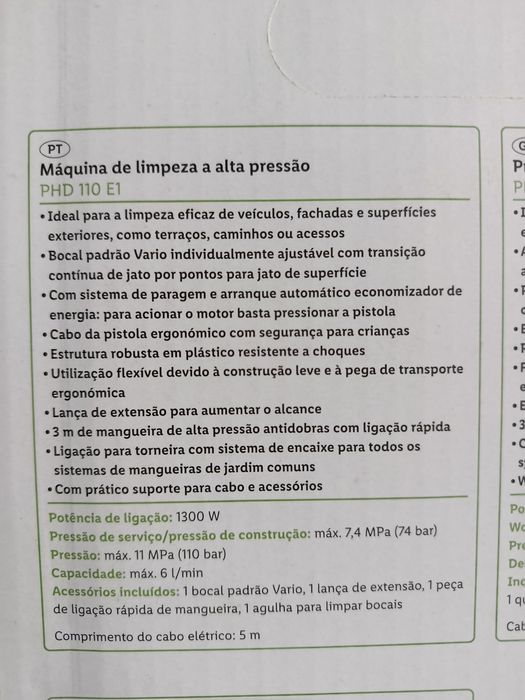 Lavadora de alta pressão parkside ( nova)