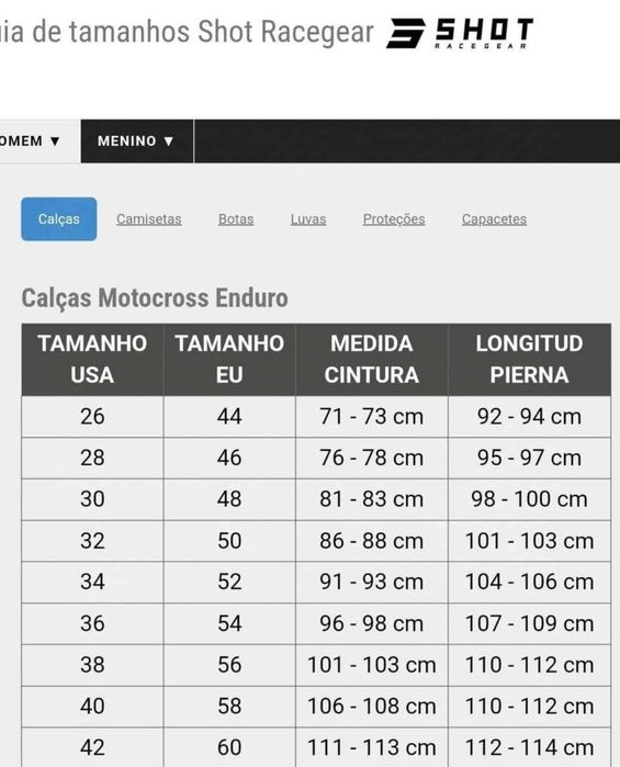 Calças Shot climatic enduro motocross