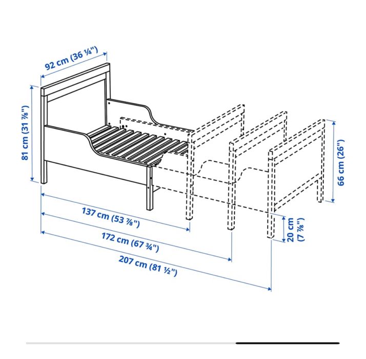 Sprzedam łóżko Sundvik Ikea